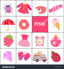 Learn The Primary Colors Pink Different Objects In Pink Color Educational Material For Children And Toddler In 2021 Primary Colors Social Media Design Graphics Pink