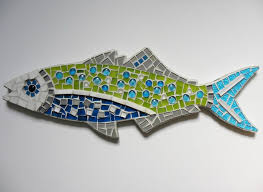 Mosaic Fish Bluefish Etsy In 2020 Mosaic Sea Life Mosaic Mosaic Animals