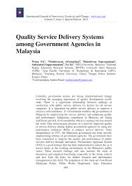 Government agencies work with malaysia , with offices in the embassy. Pdf Quality Service Delivery Systems Among Government Agencies In Malaysia