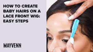How To Create Baby Hair On A Lace Front Wig East Steps Youtube