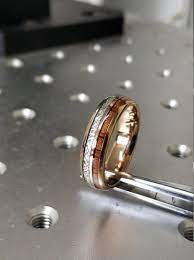 Wood Meteorite Rose Gold Tungsten Ring 6mm Male Female 2 Layer Etsy Gold Tungsten Ring Rose Gold Tungsten Rose Gold Tungsten Ring