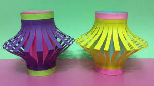 How To Make Paper Lantern Making Fancy Paper Lantern Step By Step Di Paper Crafts Diy Paper Crafts Paper Lantern Making