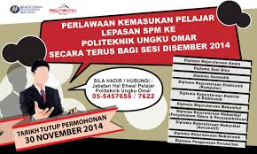 Last updated april 01, 2019. Politeknik Ungku Omar Puo Permohonan Secara Walk In Ke Politeknik Ungku Omar Ipoh Kpm Sesi Disember 2014 Facebook