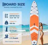 Inflatable Paddle Board,10.6Ft Inflatable Stand Up Paddle Boards with  Premium SUP Accessories,450LB High Weight Capacity Wide for Beginners,  Large ...