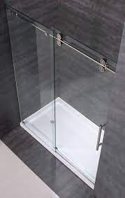 Sdr978 60 Frameless Clear Glass Sliding Shower Door Bathroom Shower Doors Shower Sliding Glass Door Shower Doors