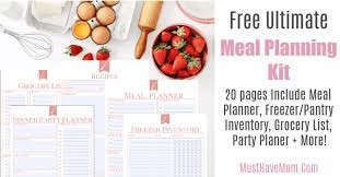 (use this guide when you host to avoid that. Free Printable Meal Planner Join The Clean Eating Menu Plan Challenge Must Have Mom