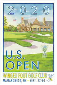 U S Open Championship Winged Foot Gc 17 20 Sept 2020 In 2020 Golf Art Golf Prints 24 X 36 Posters