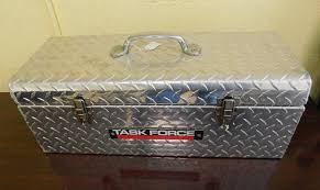 Check spelling or type a new query. Large Task Force Diamond Plate Tool Box With Tray Estatesales Org