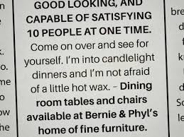 They love browsing by means of bernie and phyls round dining table magazines. Print Ads Of The World