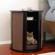 Posts need to be a sufficient height so that the cat can scratch the post with their front legs while standing on their hind legs, says ryane e. Purrrrfect End Table Cat Bed Table Scratching Post The Refined Feline
