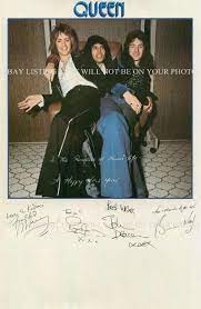 Queen Band Signed Autograph 6x9 Rp Photo Brian May Deacon Taylor Freddie Mercury Ebay Queen Band Freddie Mercury Queen Freddie Mercury