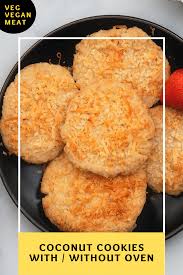 Eggless Coconut Cookies With And Without Oven Veg Vegan Meat Recipe Coconut Flour Recipes Coconut Cookies Recipes Coconut Cookies