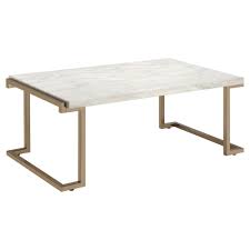Coffee Table Champagne Acme Furniture In 2020 Faux Marble Coffee Table Coffee Table Marble Coffee Table Set