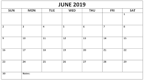 Blank Calendar June 2019 Template Calendar 2019 Printable Printable Calendar Template June Calendar Printable