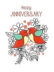 Easy to customize and 100% free. Wedding Anniversary Card Template