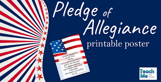 The pledge of allegiance of the united states is an expression of allegiance to the flag of the united states and the republic of the united states of america. Pledge Of Allegiance Printable Teach Me I M Yours