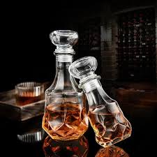 Glass Whiskey Decanter Set Of 2 800Ml Liquor Decanter With Airtight Stopper  For | Ebay