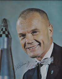 JOHN GLENN Signed Matted NASA Photo