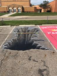 No paint is permitted outside your spot. Jimhern On Twitter Jillian Gets To Paint Her Senior Parking Spot This Year Our First Attempt At Pavement Painting And I M Happy With The Outcome Sidewalkart Holeintheground Parkingspace Senior2019 Artwork Illusion Creativepainter