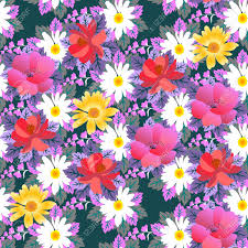 Maybe you would like to learn more about one of these? Seamless Floral Pattern With Different Type Of Flowers In Vector Royalty Free Cliparts Vectors And Stock Illustration Image 96594055