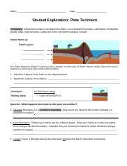 Plate tectonics gizmo quiz answers / plate tectonics review answers : Plate Tectonics Gizmo Name Date Student Exploration Plate Tectonics Vocabulary Collisional Boundary Convergent Boundary Crust Divergent Boundary Course Hero