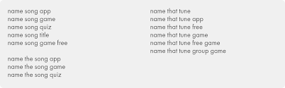 What's that tune is a game that allows 2 players to compete to see who can guess more song titles/band artist names while listening to a snippet of the song. How To Promote By Keyword I Have Never Been In Rank For Keyapp Top Blog