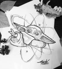 Baby Yoda On Instagram Beautiful Art This Is Stanislavcold Talented You Are Starwars Starwar In 2020 Star Wars Drawings Yoda Art Star Wars Art