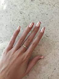 Elegant Gelish Chrome Nail Polish Rose Gold Nails Gold Nail Designs Rose Gold Nail Art