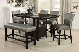 With a faux marble table top and a black or brown finish it pairs well in any setting. Poundex F2461 1756 1757 6 Pc Arenth Ii Espresso Finish Wood Counter Height Table Faux Marble Top Dining Table Set Marble Top Dining Table Counter Height Table Living Room Upholstery