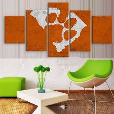 Clemson Tigers Sports Logo Canvas Abstract Wall Print Art Picture Home Decor Bedroom Wall Art Painting Wall Art Stores Canvas Art Wall Decor