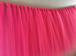 Fuchsia Tulle Table Skirt Pink Tulle Table Skirt Table Tutu Tulle Table Tutu Table Skirt Will Custom Make Any Colors And Sizes By Avarym Feiras Festa Deco