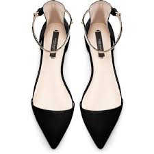 Ankle Strap Zara Black Sandals Zara Pointy Shoes With Ankle Strap Black Pointy Flats Pointy Shoes Pointy Flats Shoes