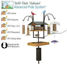 Aps Bird Feeder Pole System Want To Add Another Feeder There Are Single Or Double Arms That You Can Attach Easily To The Setup Des Bird Feeding Station Bird Feeders Wild Birds Unlimited