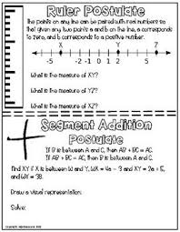 Using the segment addition postulate. Ruler Segment Addition Protractor Angle Addition Postulate Packet Geometry Lesson Plans Geometry Notes Geometry Lessons
