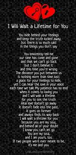 I Will Wait A Life Time Relationship Poems Poems For Him Love Quotes