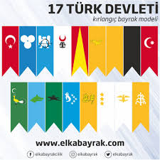 Eski Turk Devletleri Bayraklari Bayrak El Kina Urunler