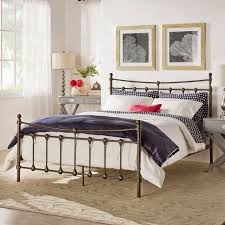 Polish your personal project or design with these bed frame transparent png images, make it even more personalized and more attractive. Weston Home Ossett Antique Brown Shell Motif Metal Queen Bed Walmart Com Walmart Com
