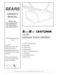139 53647srt1 craftsman 1 2 hp garage