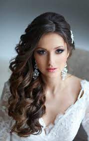 Bridal Hairstyles Side Lashes Curly Hairstyle Hairstyles Bridal Hairstyles Side Lashes Open Curl Hai Wedding Hair Side Wedding Hair Inspiration Side Hairstyles