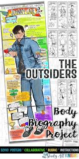 The Outsiders Body Biography Characterization For Print And Digital Middle School Reading Biography Project Middle School Writing