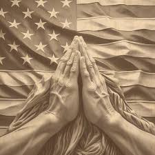 3d Illusion Praying Hands in Front of American Flag for ...