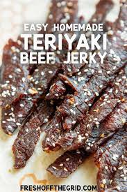 Teriyaki Beef Jerky Recipe Beef Jerky Recipes Homemade Teriyaki Beef Jerky Teriyaki Beef Jerky Recipe