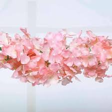 Artificial flowers and plants flower vases silk flowers flower decorations office decor glass vase pink desktop beautiful. 7ft Silk Hydrangea Artificial Flower Garland Tableclothsfactory