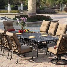 Darlee Santa Anita 10 Person Cast Aluminum Patio Dining Set With Extension Table Antique Bronze By Modern Patio Furniture Patio Dining Set Outdoor Dining Set