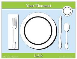 Landforms and bodies of water worksheets Printable Placemat For Learning How To Set The Table Emily Post