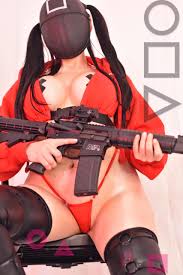 Hottest Lewd and Nude Squid Game Soldier Cosplay Collection