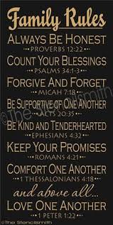 Family Rules Stencil Bible Home Bible Verse Script Quotes Family Rules Words