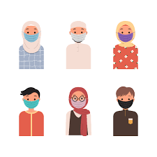 Perbedaan akan kamu rasakan dari tiap teh yang kamu pakai. Set Of Muslim Avatars Wearing Medical Masks 1214543 Download Free Vectors Clipart Graphics Vector Art
