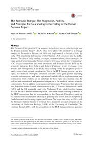 Pdf The Bermuda Triangle The Pragmatics Policies And Principles For Data Sharing In The History Of The Human Genome Project