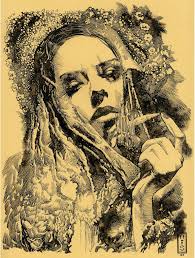 Spirit Guide Illustration with Crow Quill Dip Pen and Ink